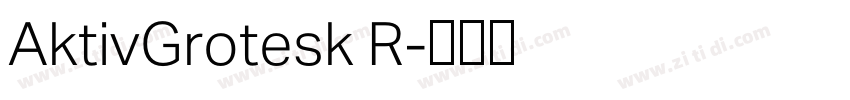 AktivGrotesk R字体转换